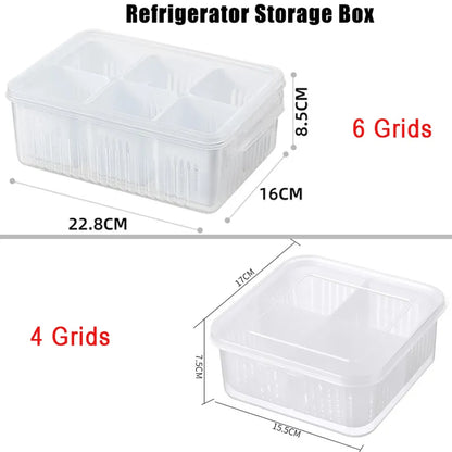 6 Grid Refrigerator Storage Box