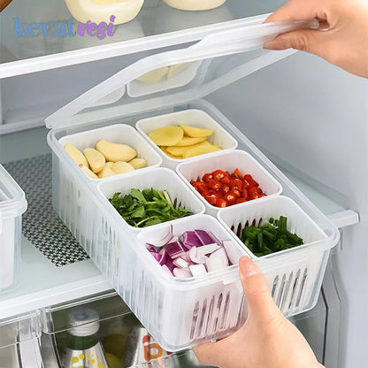 6 Grid Refrigerator Storage Box